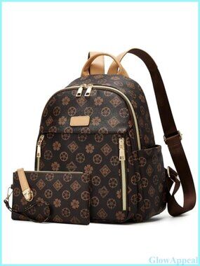 Mini Backpack for Women Small Casual Backpacks Daily Travel Bag 2pcs